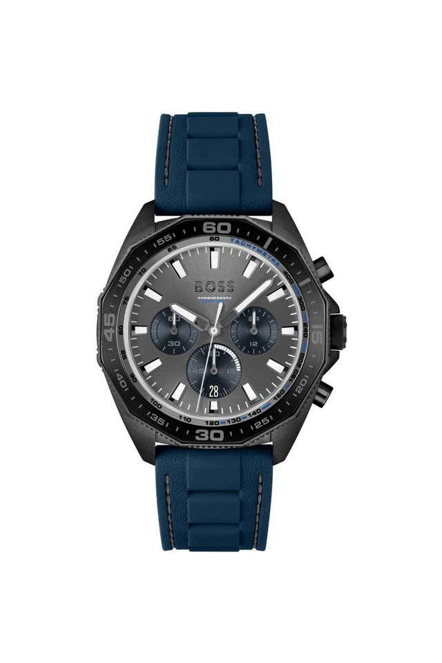 Buy BOSS Energy 44 mm Grey Dial Silicone Chronograph Watch For Men 1513972 Shoppers Stop