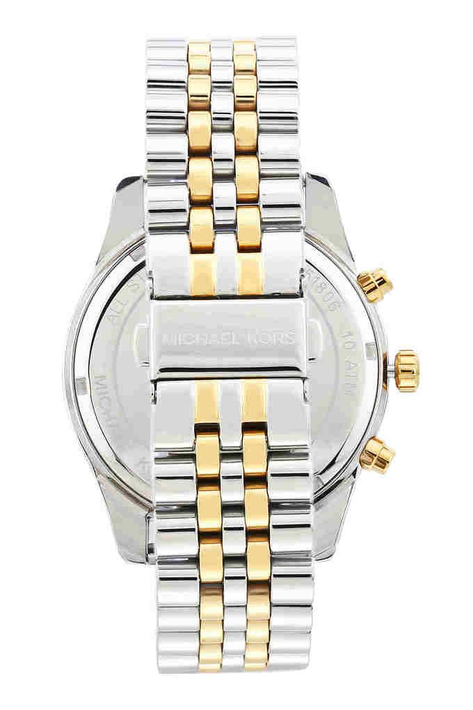 Buy MICHAEL KORS Mens 45 mm Lexington Silver Dial Stainless Steel  Chronograph Watch - MK8344