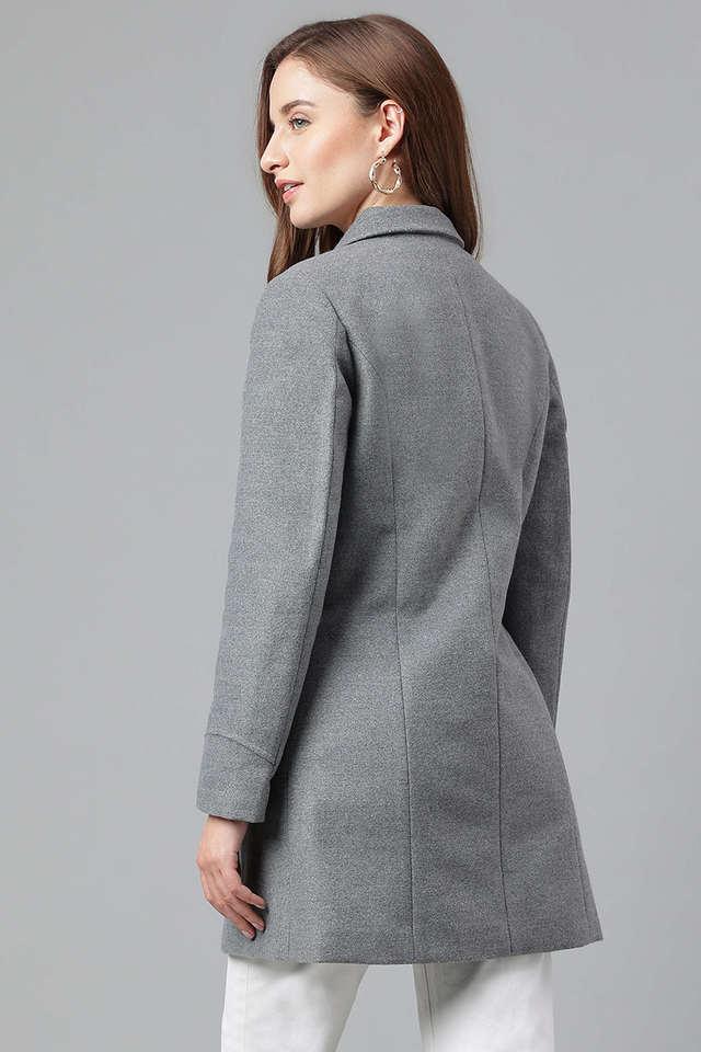 Grey casual coat clearance womens