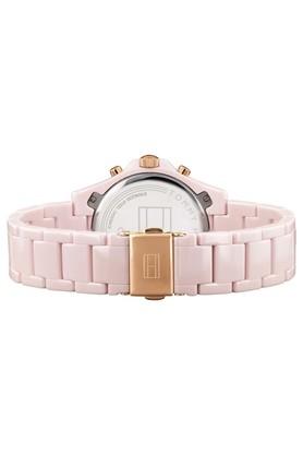 Womens 38 mm Pink Dial Ceramic Analog Watch NCTH1782203W