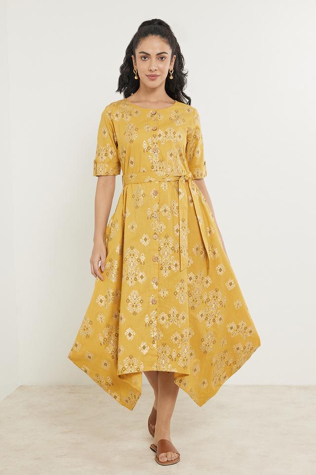 Buy Aurelia Yellow Maxi Ethnic Dress for Women's Online @ Tata CLiQ