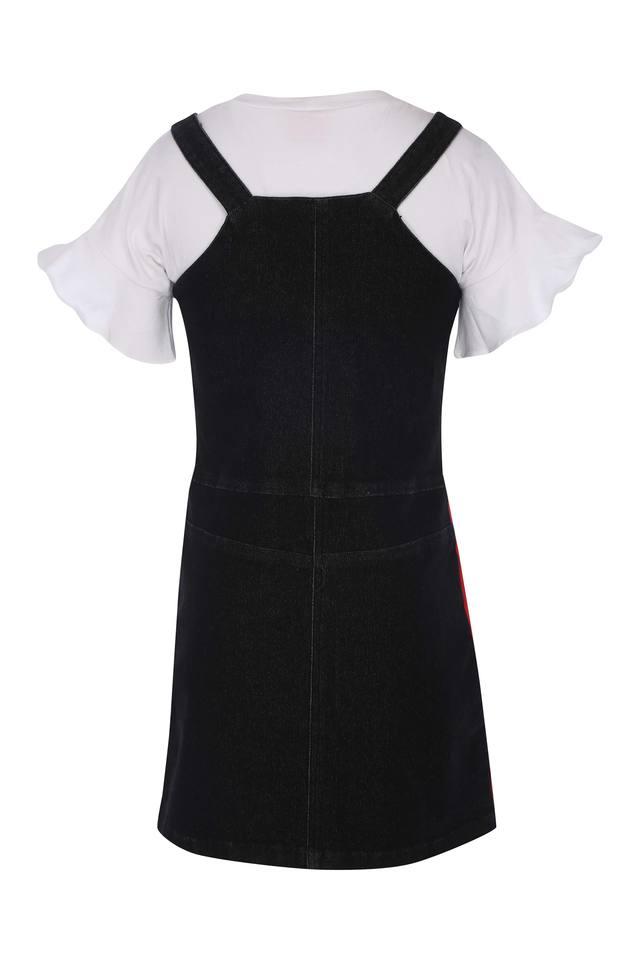 Girls pinafore dress black sale