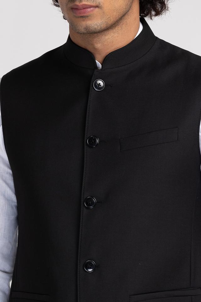 Mens Black Nehru Jacket Suit... | Nehru jackets, Jackets, Mens kurta designs