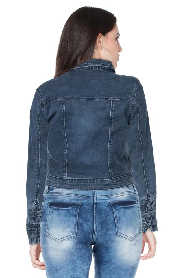 Helena Mid Wash Denim Cropped Jacket – Beginning Boutique US