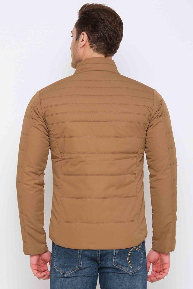 Buy Men Brown Solid Casual Jacket Online - 39561631 | Van Heusen