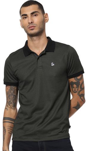 mens slim fit black polo