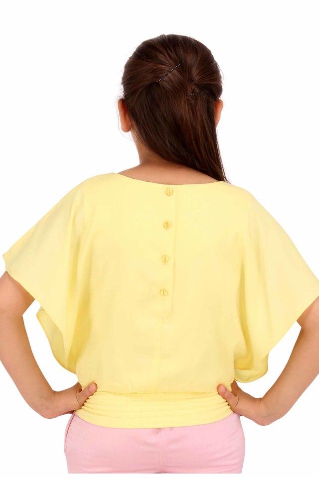 Girls yellow outlet blouse