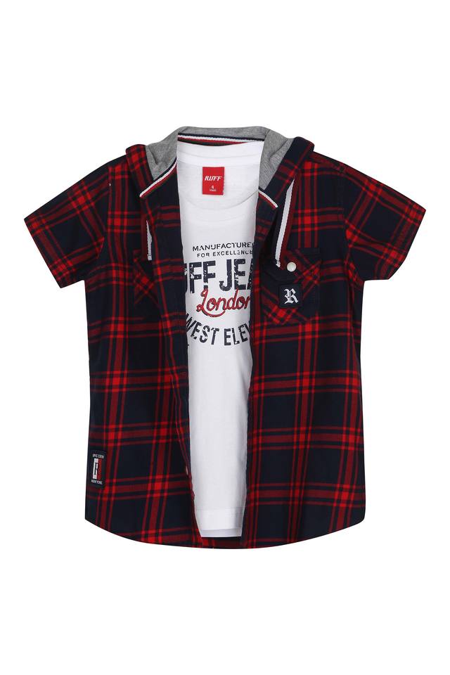 Boys hooded clearance shirts