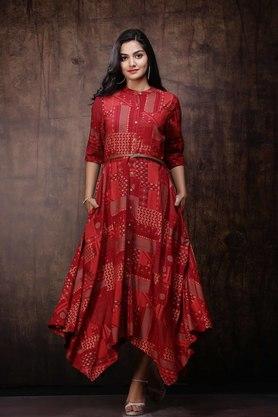 JUNIPER - Maroon Ethnic Dresses - 2