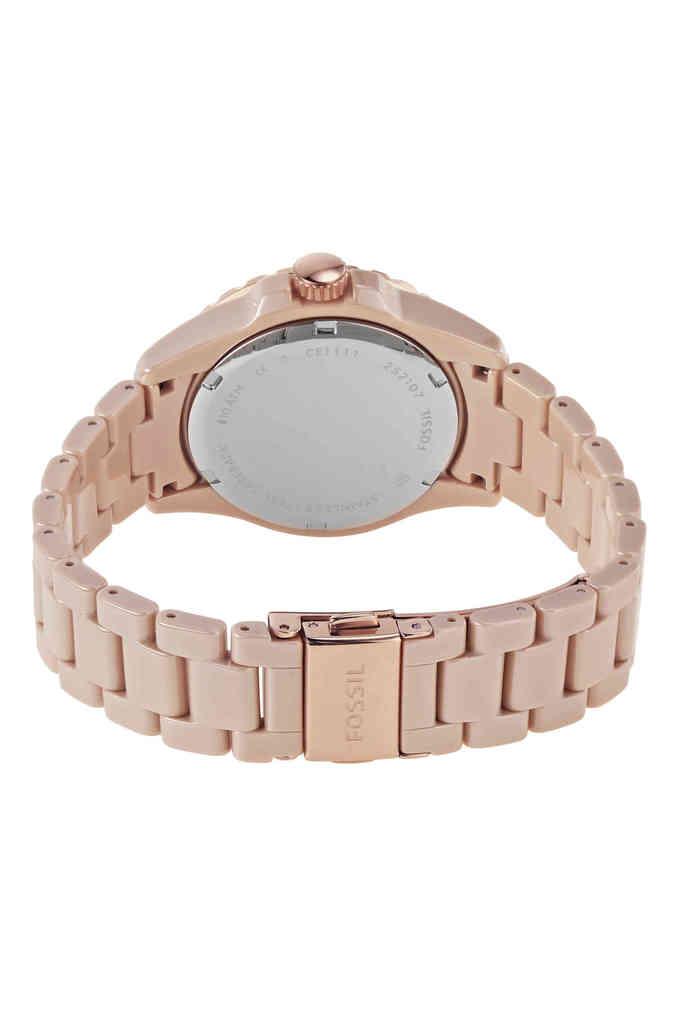 Buy FOSSIL FB-01 36 mm Brown Dial Ceramic Analogue Watch For Women