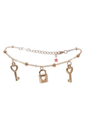 Lock and deals key anklet