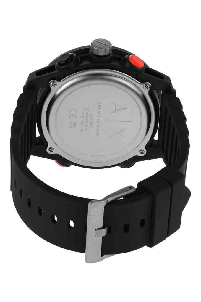 Buy ARMANI EXCHANGE 14.7 mm Silver Dial Silicone Analog-Digital