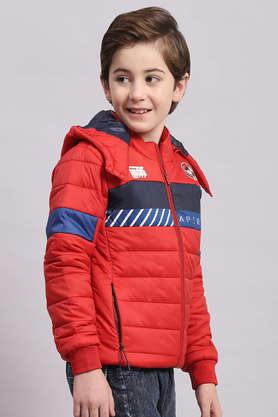 Solid Blended Regular Fit Boys Jacket