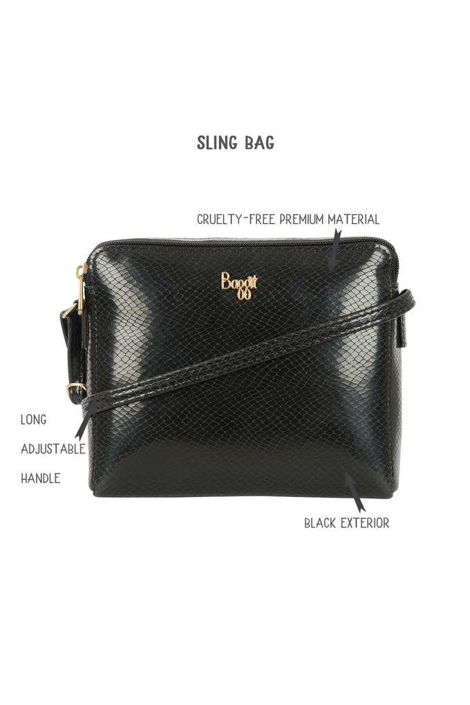 Buy BAGGIT Zipper Closure PVC Women Casual Sling Bag Shoppers Stop