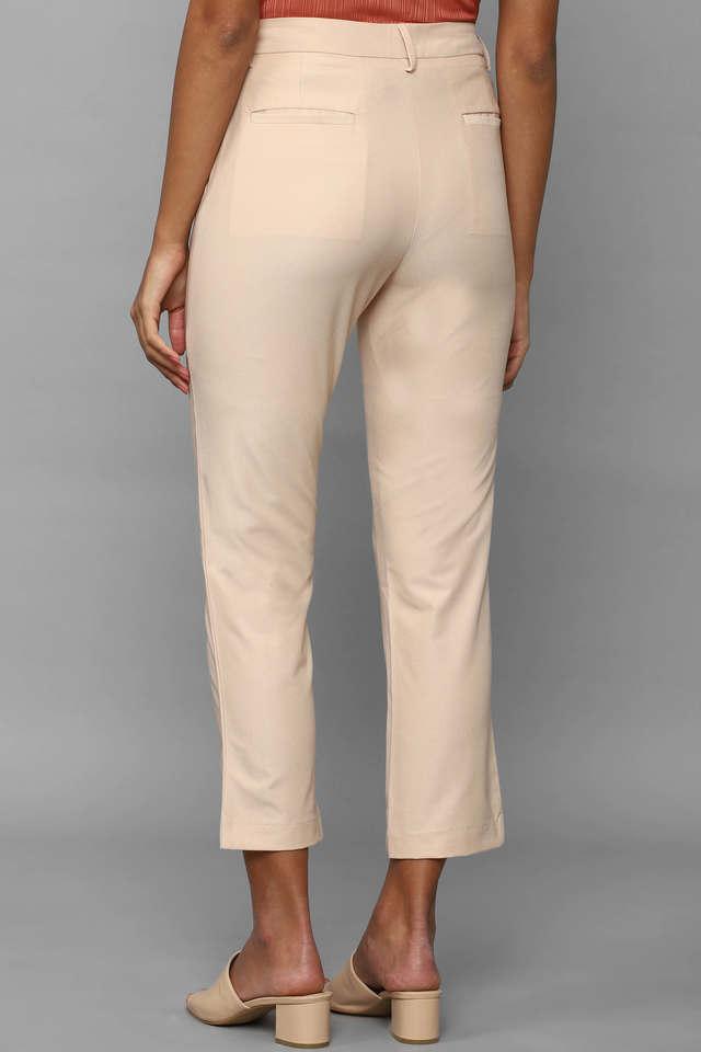 Buy Ted Baker Women Cream Wide Leg Trousers With Pleat Detail Online   806067  The Collective