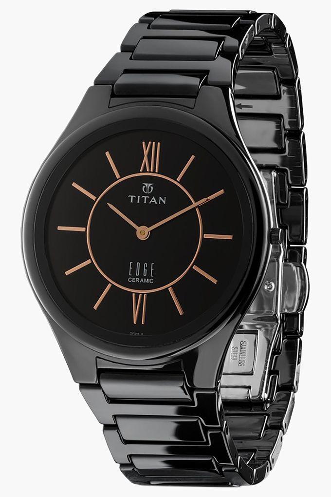 Buy TITAN Mens Edge Ceramic Analog Watch 1696NC01 Shoppers Stop