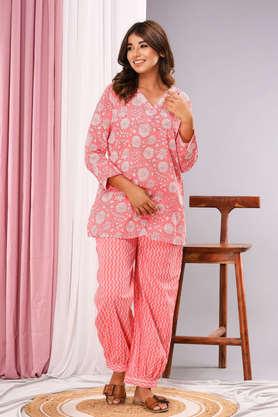 Buy online ethnic barz org cotton co ord set for women