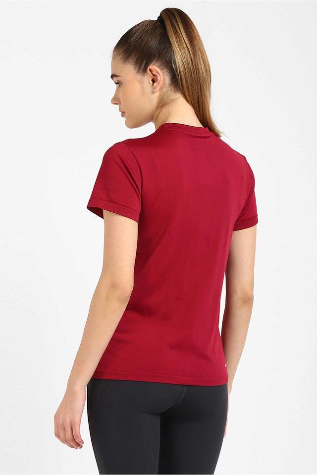 Burgundy adidas cheap t shirt women's