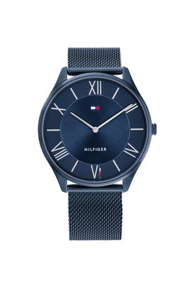 Buy TOMMY HILFIGER Mens Grey Dial Leather Analogue Watch