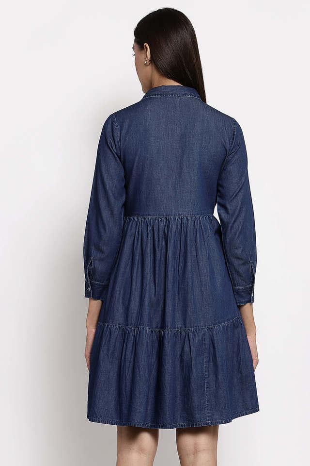 Ladies Classic Blue Adjustable Sling Denim Dress Long Dress Casual Knee  Length Dresses for Women Womens Casual Summer Dresses Traditional Dress  Summer Party Dress Mother of The Bride Dresses - Walmart.com