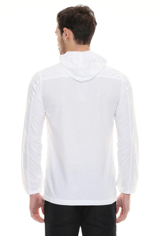 Mufti white deals hooded shirt