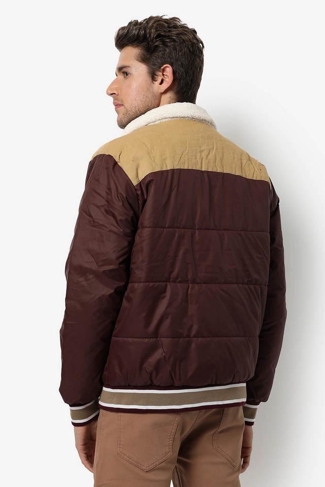 Color block nylon clearance jacket