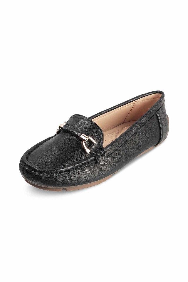 Buy TRESMODE Black Synthetic Leather Slip On Womens Party Wear Shoes |  Shoppers Stop