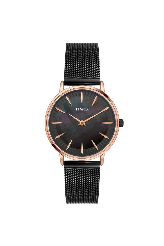 Buy TIMEX Fashion 23 Stainless Steel Mother of Pearl Black Dial 32 mm Analog Watch for Men TWEL15608 Shoppers Stop