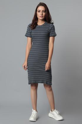 Buy Life Womens Bodycon Stripes Casual Dress Shoppers Stop