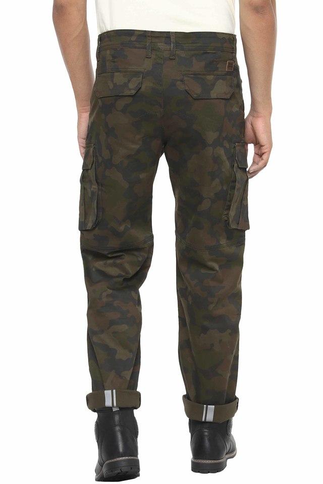 Buy tbase Mens Military Olive Solid Cargo Pants for Men Online India