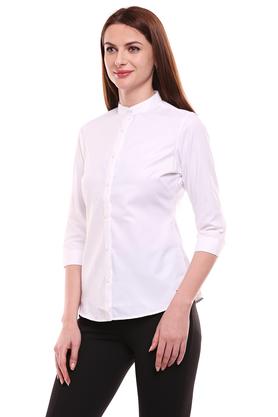 Chinese collar shop shirts for ladies