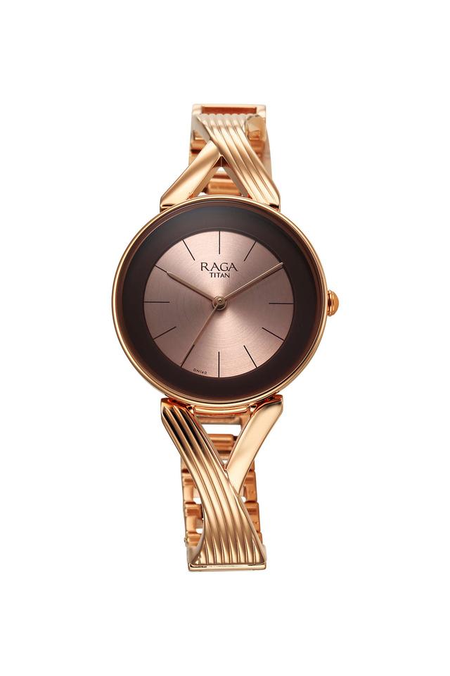 Titan rose gold watches cheap