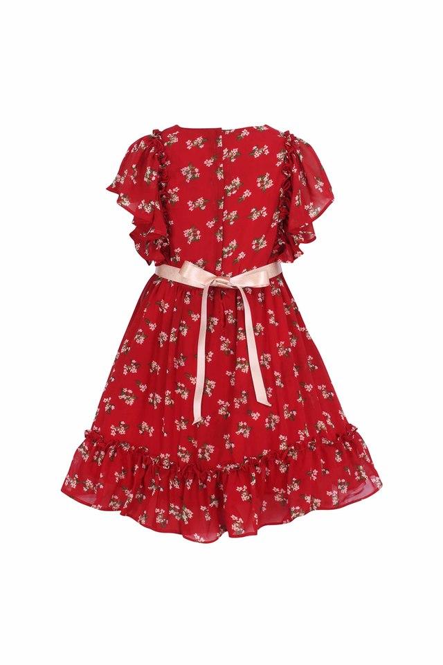 Reno - Girls Red and Black Christmas Dress – Mia Bambina Boutique