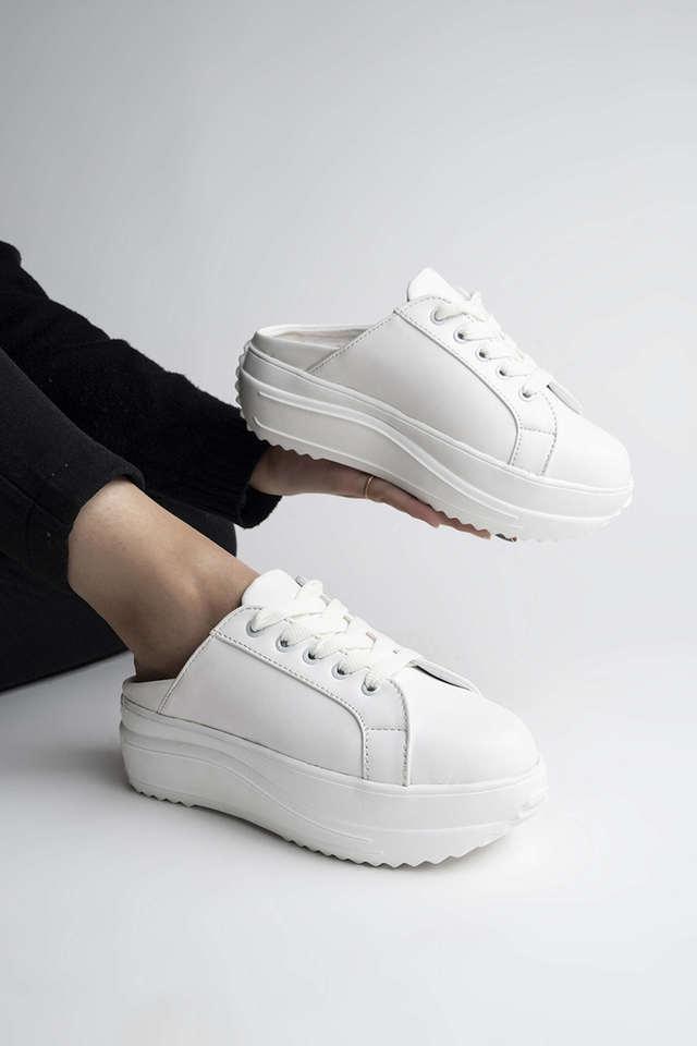 Ladies white platform on sale shoes