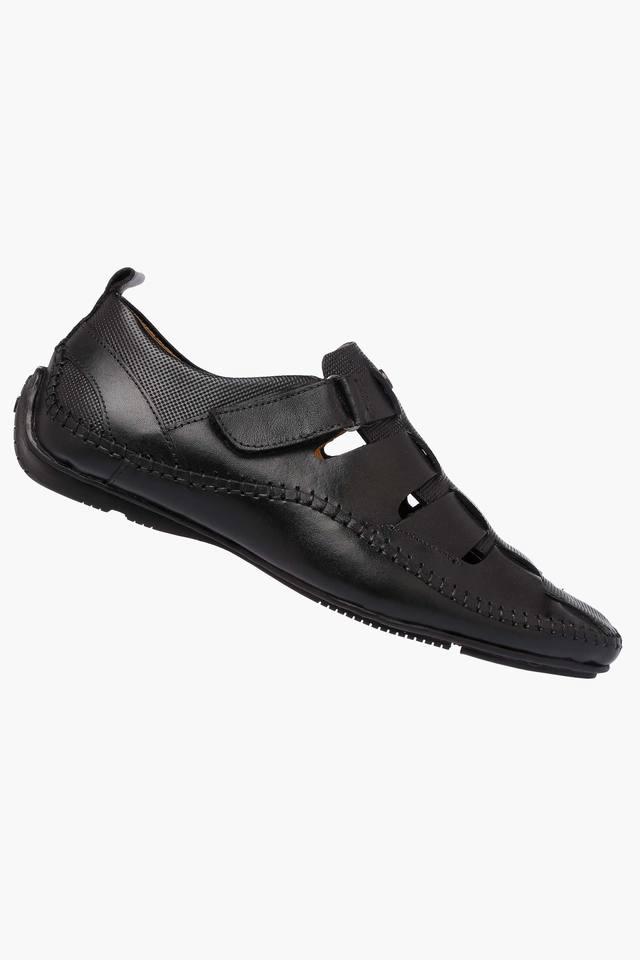 Buy ALBERTO TORRESI Mens Leather Velcro Closure Sandals Shoppers