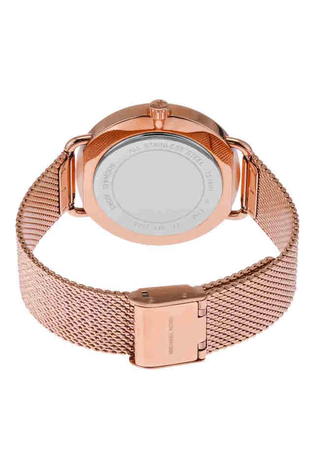 Buy MICHAEL KORS Womens Portia Rose Gold Dial Stainless Steel Analogue Watch  - MK3845