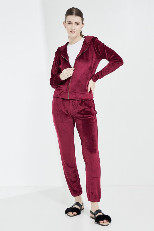 Womens Ladies Velour Tracksuit Velvet Hooded 2 Piece Set Urban Casual  Glamour