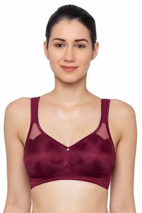 Buy TRIUMPH Bordeaux Womens Nylon Blend Non Padded Minimiser Bra