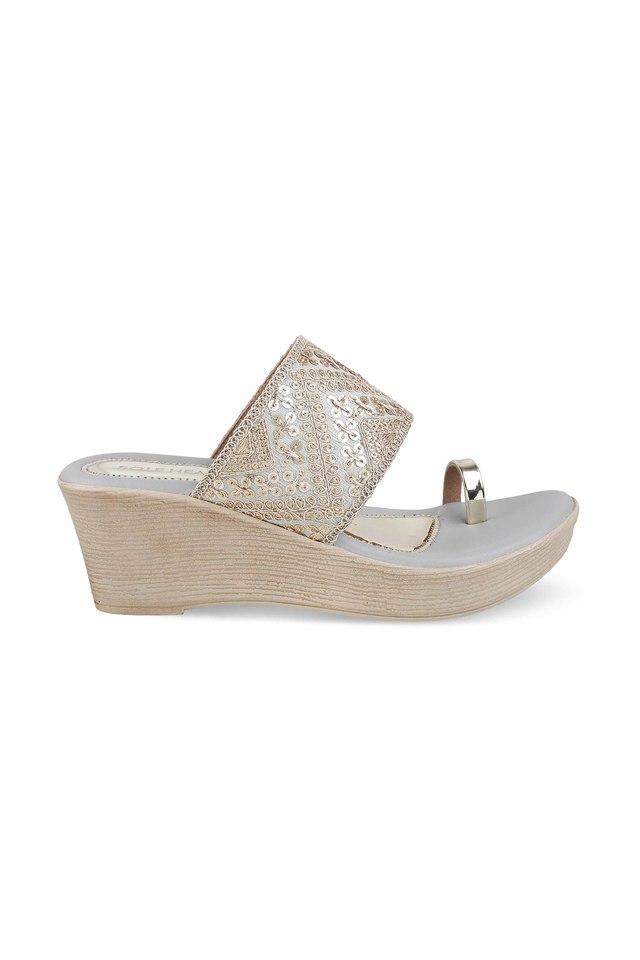 Silver wedge mules new arrivals