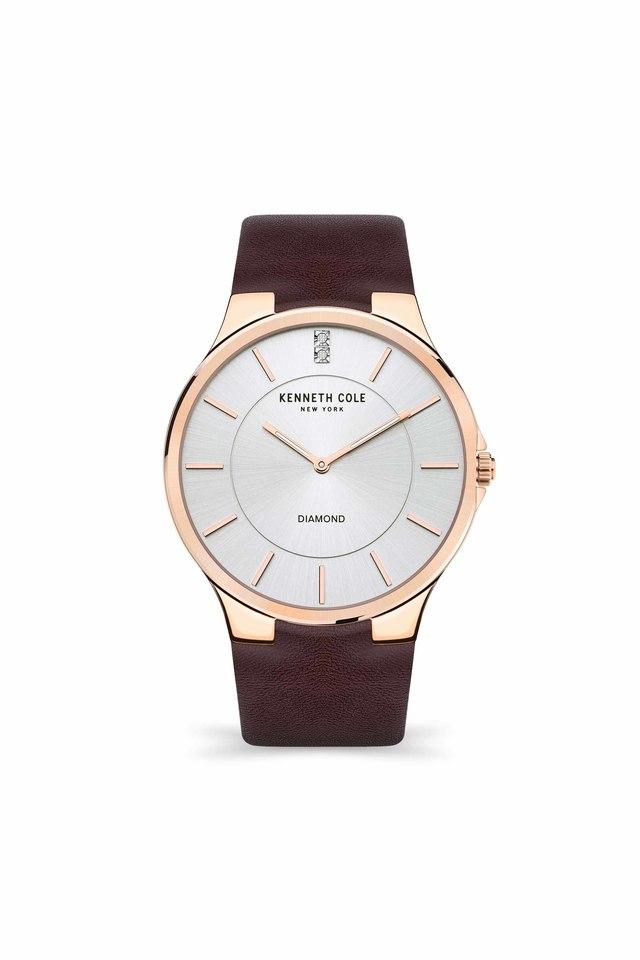 Buy KENNETH COLE undefined Mens 44 mm Silver Dial Genuine Leather Strap Analogue Watch KCWGA2122703MN Shoppers Stop