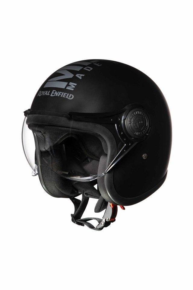 Buy ROYAL ENFIELD Black Helmet Open Face With Visor 62 cm