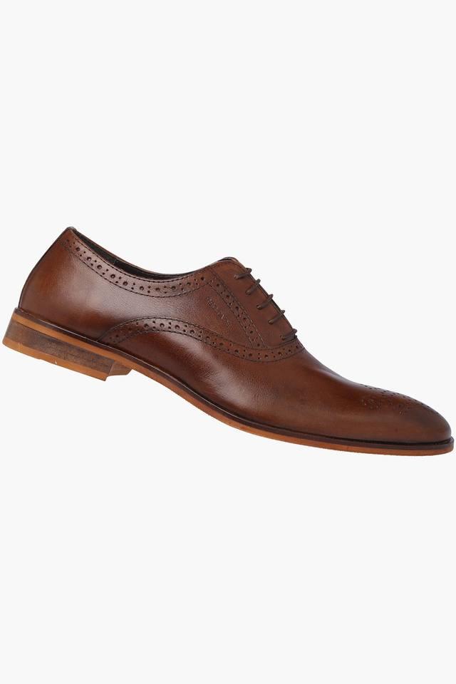 Red tape leather lace up store formal shoes