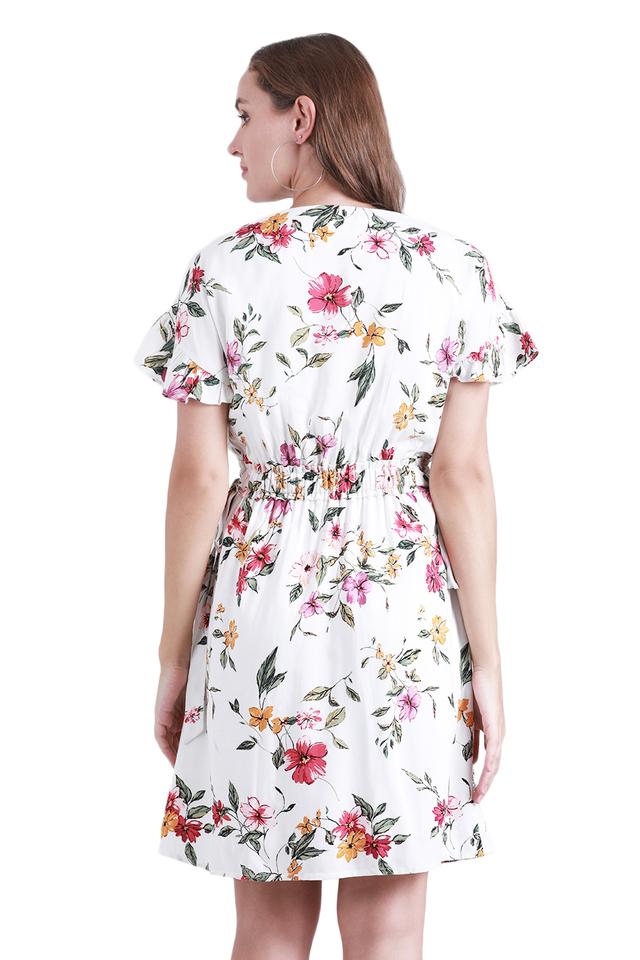 Floral print dresses outlet knee length