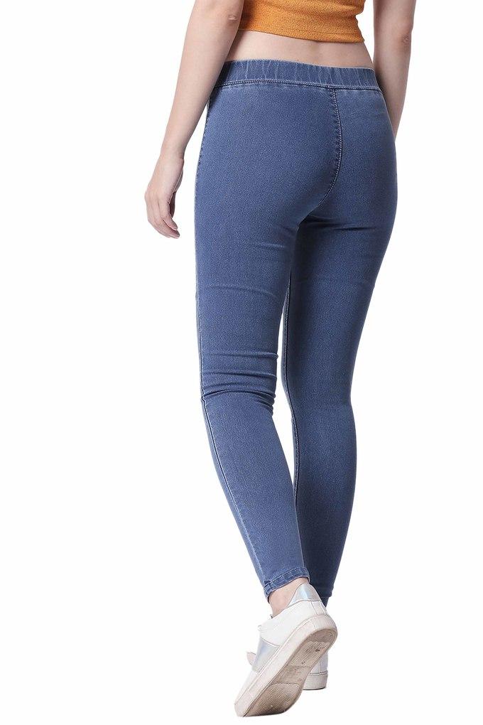 Buy HIGH STAR Blue Slim Fit Regular Length Denim Womens Jeggings