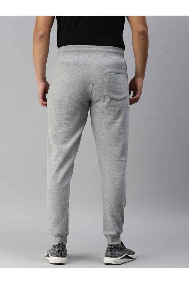 Buy ONN Grey Melange Men's Solid Cotton Winter Joggers