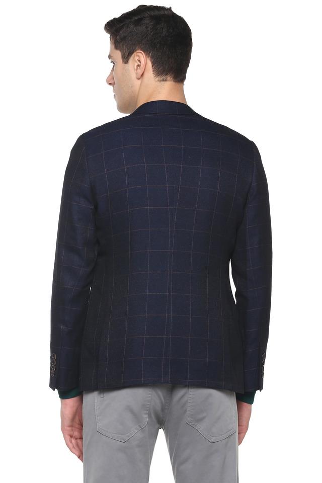Buy GIOVANI Navy Mens Notched Lapel Checked Blazer | Shoppers Stop Buy GIOVANI Navy Mens Notched Lapel Checked Blazer | Shoppers Stop