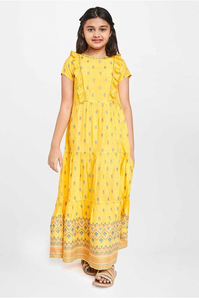 Yellow dresses store for girls