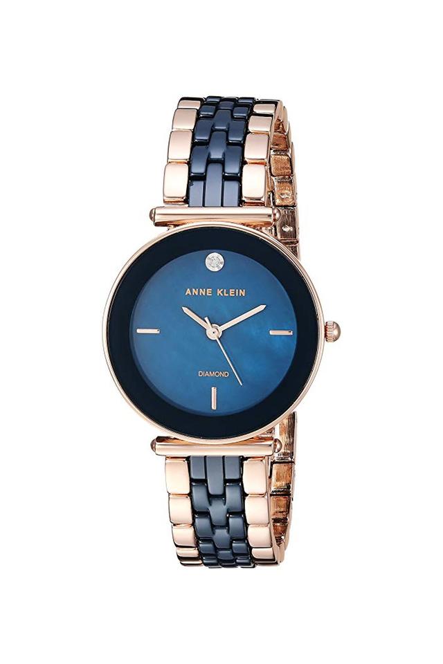 Womens Blue Dial Ceramic Analogue Watch 3158NVRG