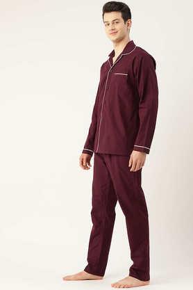 Mens shirt pyjama discount set