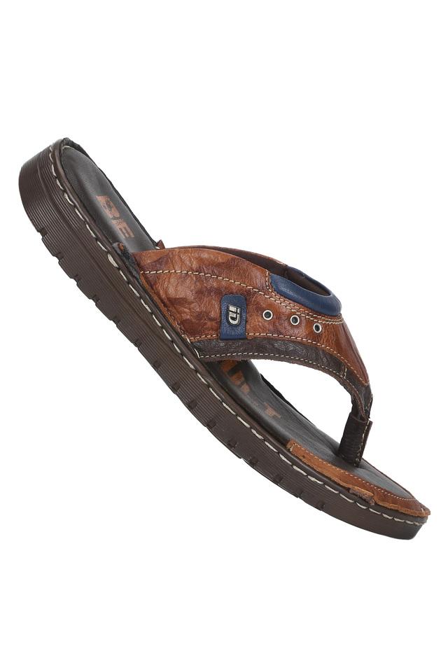 ID Men's Regular Tan Thong Sandals